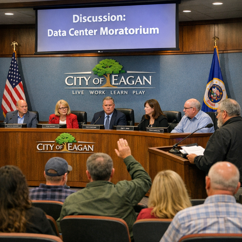 Eagan Implements One-Year Moratorium on Data Centers and Cryptocurrency Mining