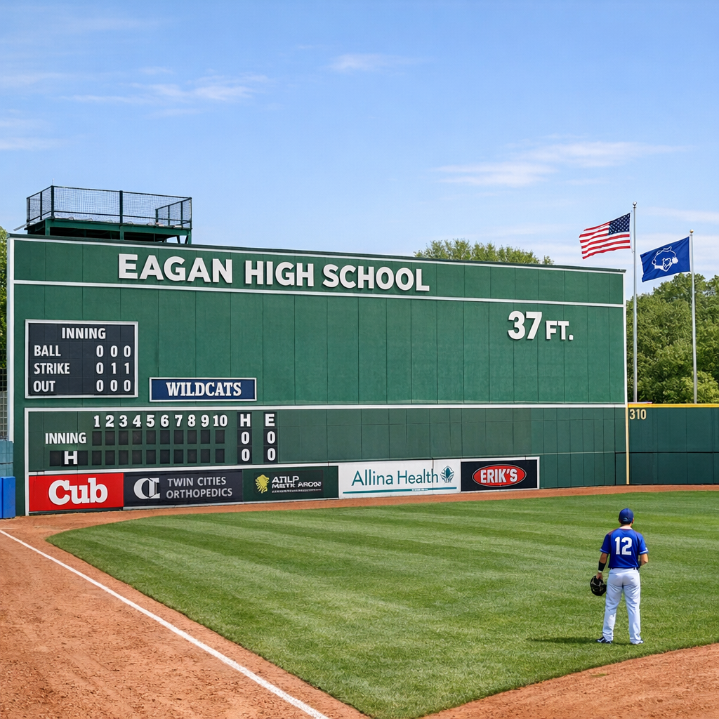 Eagan’s Unique Baseball Field Pays Homage to Fenway Park’s Green Monster